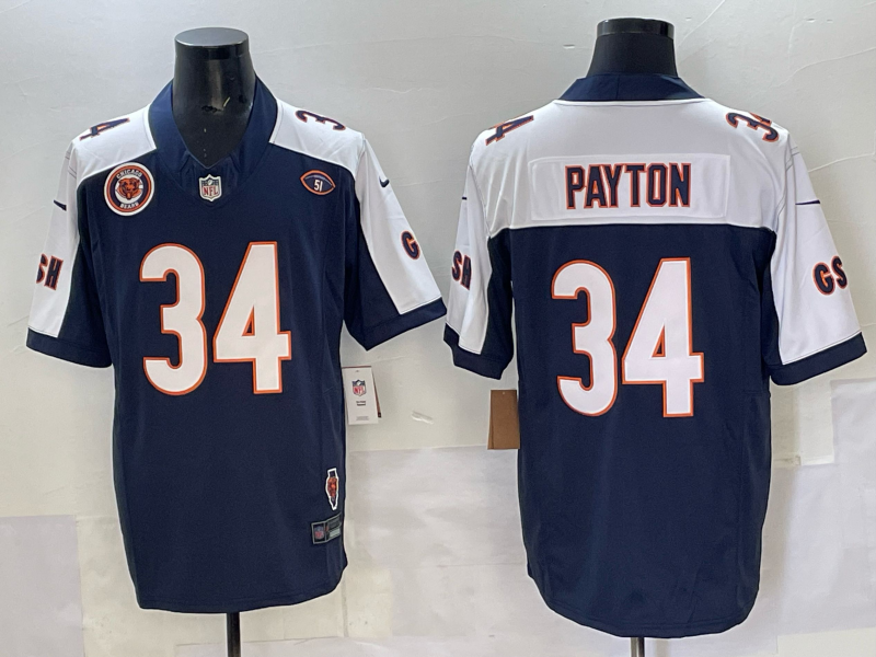 Men 2025 Chicago Bears #34 Payton blue Nike Limited NFL Jersey style 002->chicago bears->NFL Jersey